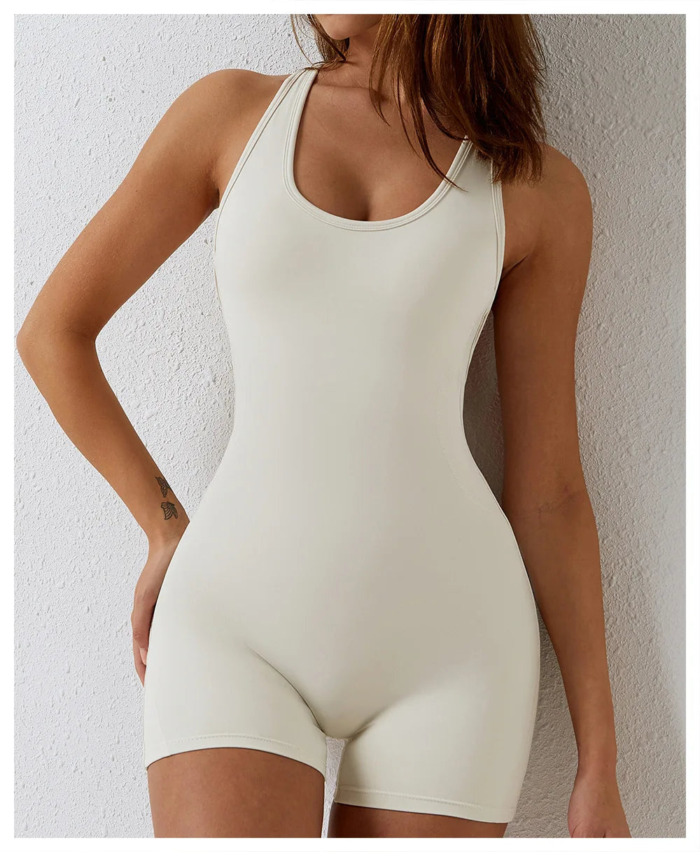 Women Activewear Apparel: Stretch Workout, Bodysuit Training Romper Gym Set / Rungear