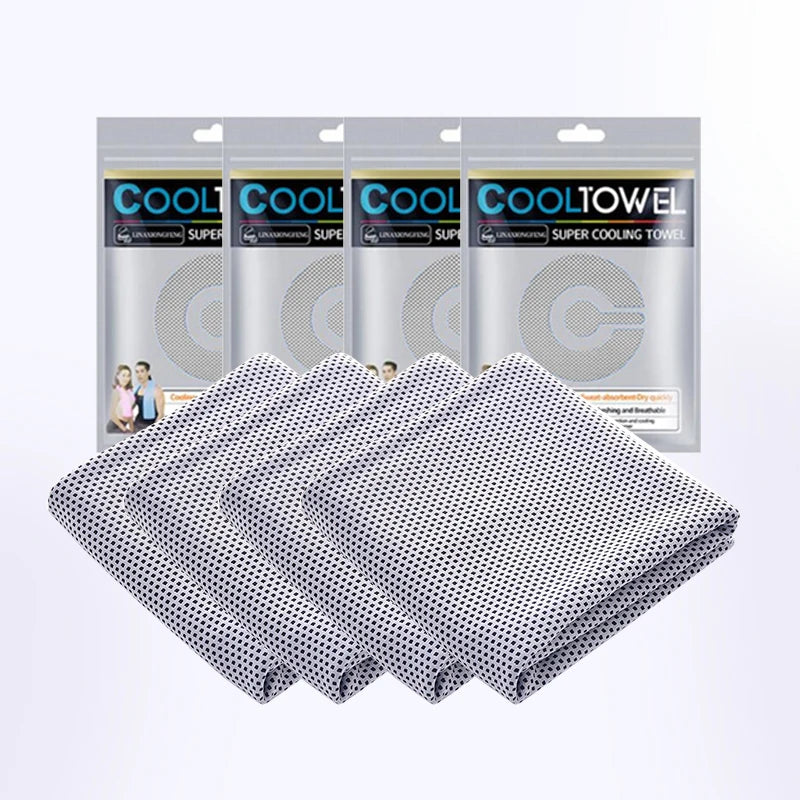 Cooling Towels 4-Pack | Microfibre, Soft & Breathable | 90×30cm | RUNGEAR