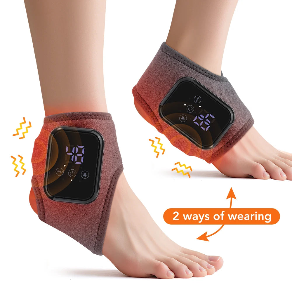Electric Heating Wrist Brace Vibration Massage Hot Compress Ankle Wrap And Hand Protector Rechargeable Wristband