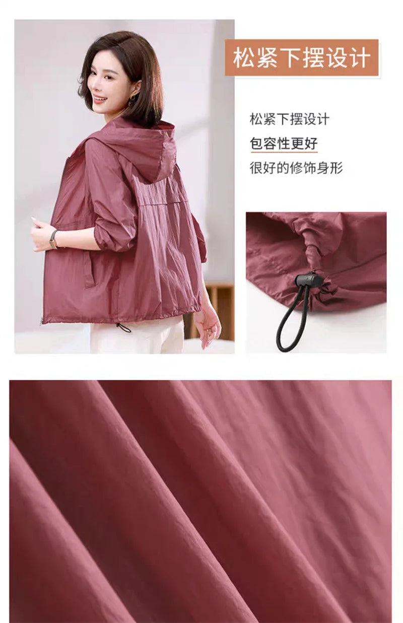 Women's Lightweight Jackets: Thin, Breathable, Sun-Protective Summer Sports Outwear Jacket / Rungear