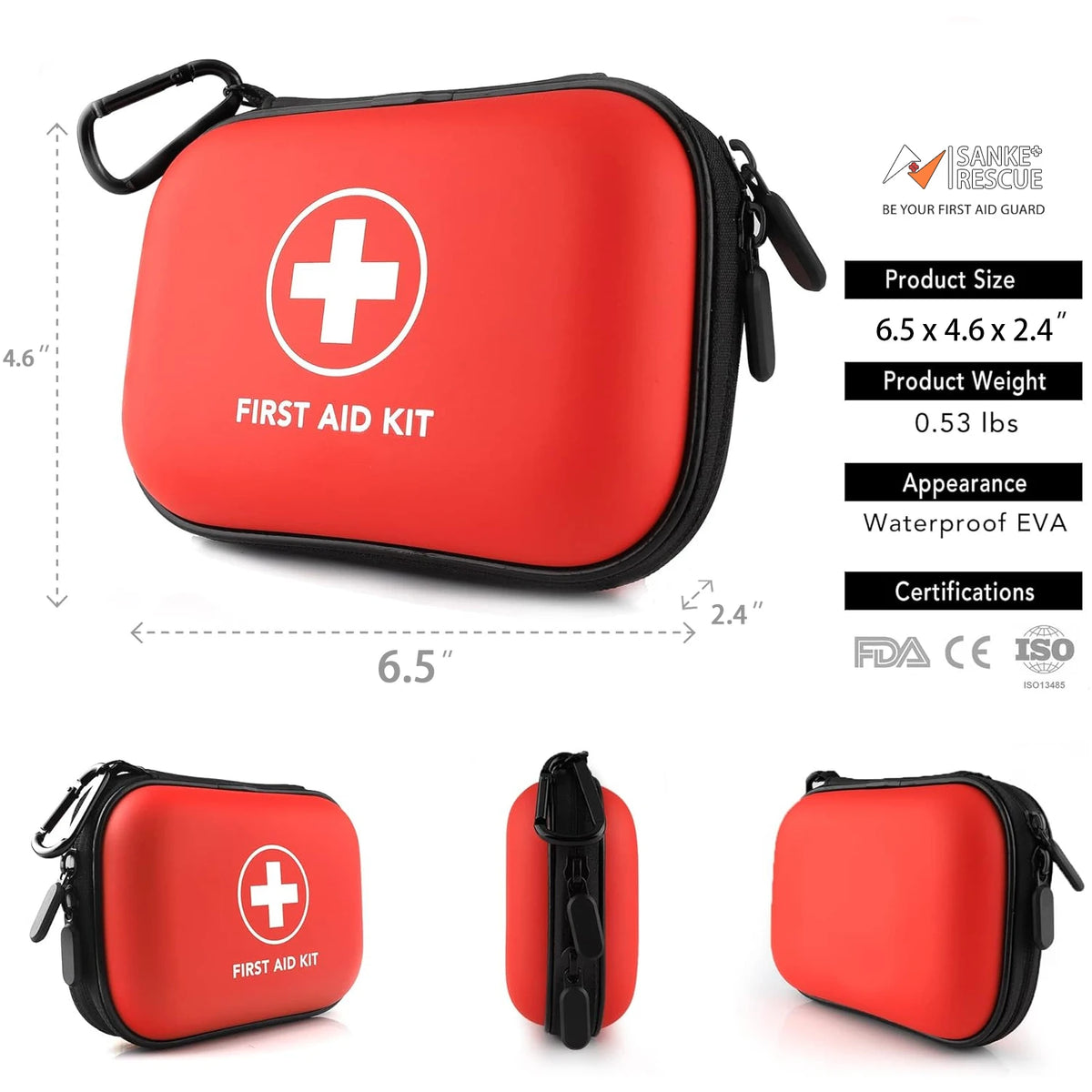 RUNGEAR Portable First Aid Kit | Multi-Purpose Emergency Medical Bag for Hiking, Trail, Camping & Home