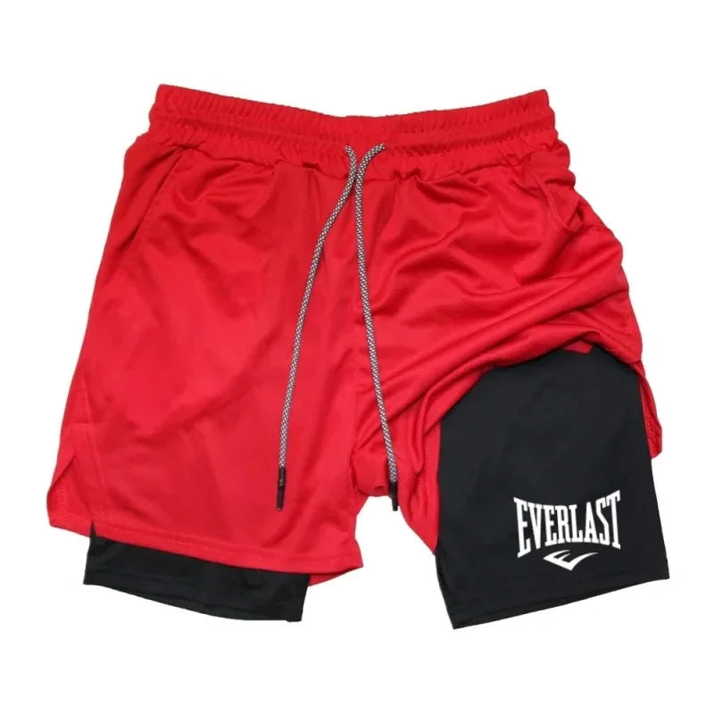Men's 2-in-1 Compression Training Shorts | Moisture-Wicking Quick-Dry