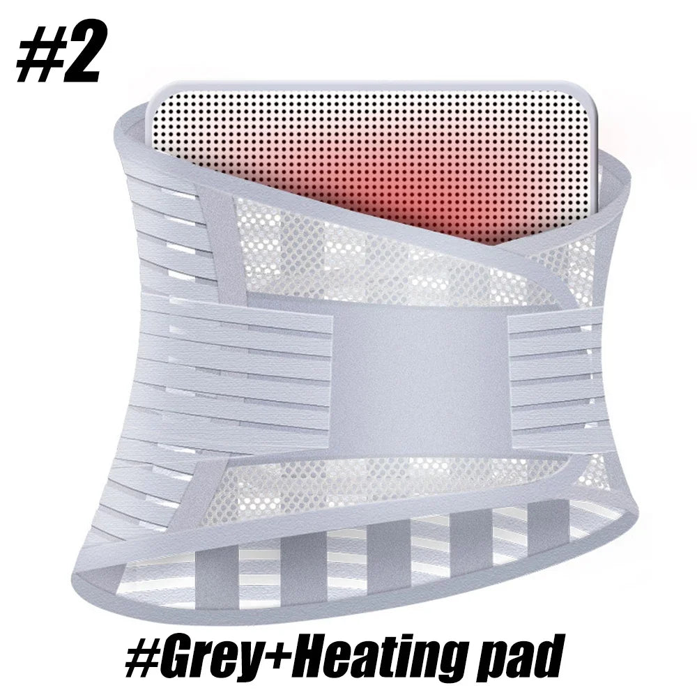 Lumbar Back Brace Support Belt | Breathable Anti-Skid with 5 Stays | Heating & Ventilate