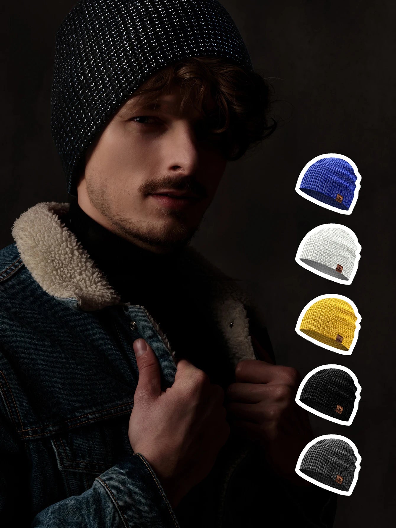 Winter Hat Apparel: WRELS Unisex, Reflective, Windproof, Winter Knitted Ear Protection Beanie / Rungear