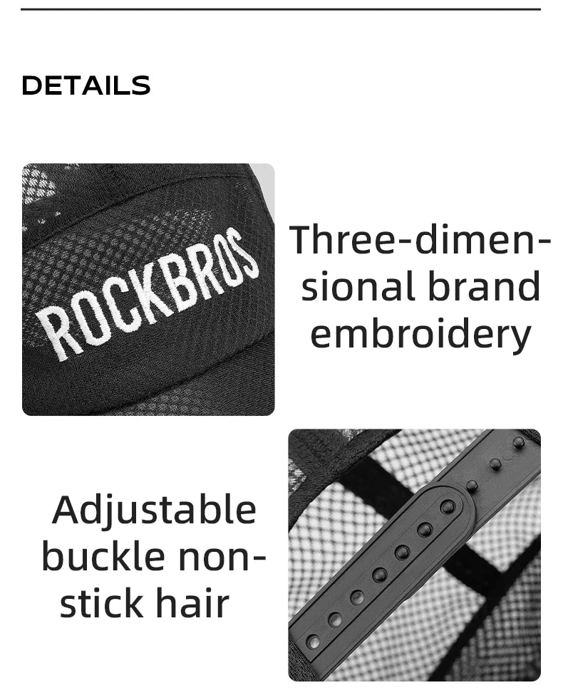 Summer Hat Accessories: ROCKBROS Lightweight, Breathable, Quick-Dry, UV Protection Sports Cap / Rungear