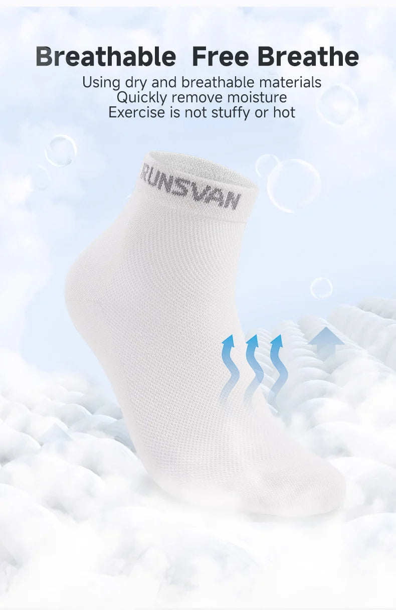 Anti-Pilling Breathable Running Ankle Socks – Moisture-Wicking, Antibacterial & Odour-Proof | 1, 5 or 10 Pairs