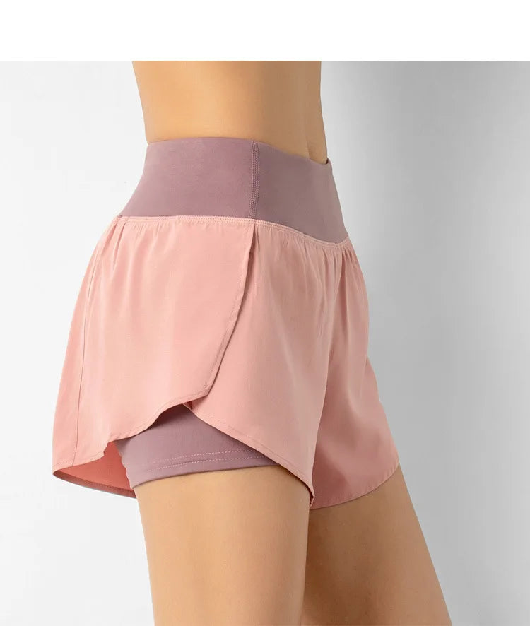 Women's Quick Dry Shorts: Summer, Double-Deck, Breathable Running Fitness Training Shorts / Rungear