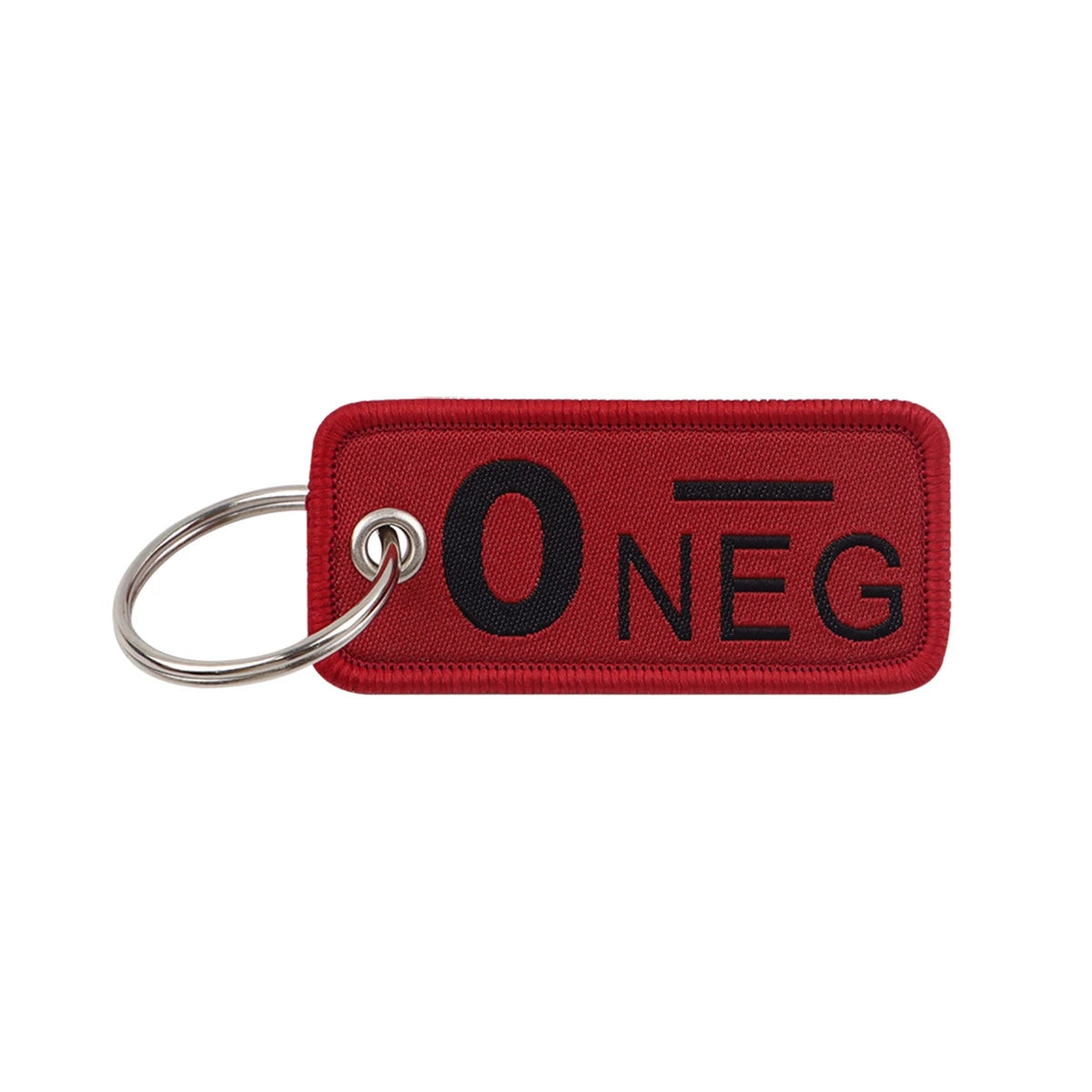 Run Gear Accessories: RED Blood Type, First Aid Medical Key Tags Keychain for House Key / Rungear