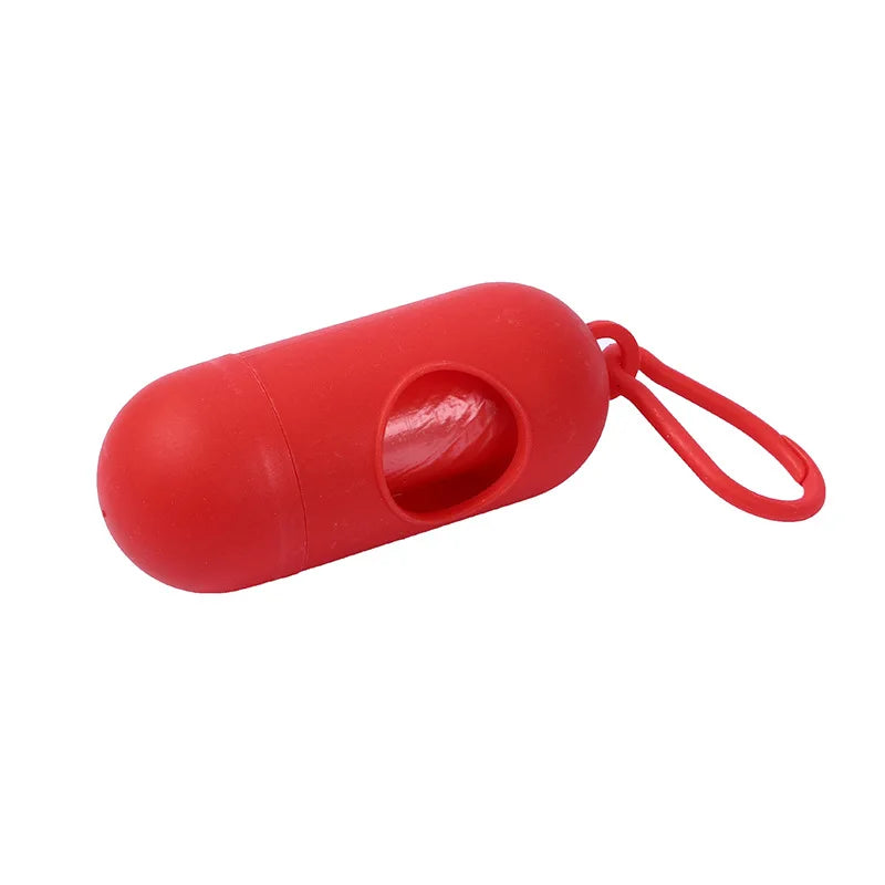 Dog Poop Bag Dispenser with Leash Clip – Mildly Scented Bags Included