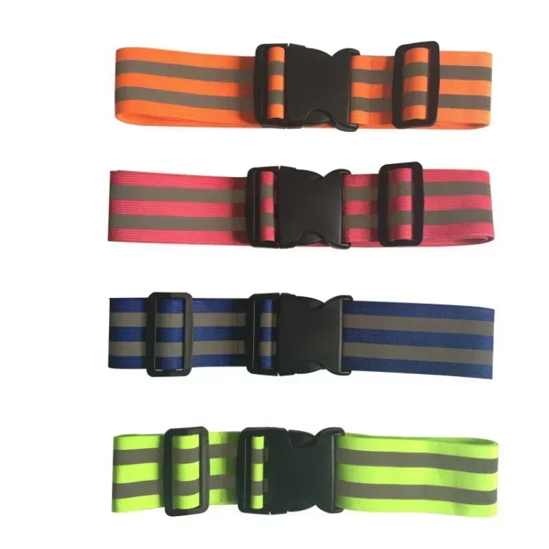 Elastic High Visible Adjustable Reflective Waistband Belt for Running Cycling Sport Night Safety Kid Men Women