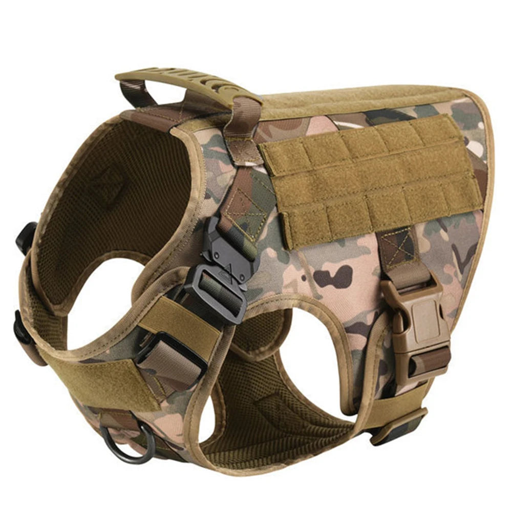 Tactical Military Dog Harness | Padded, Quick-Release Vest for Medium & Large Dogs | S–XL