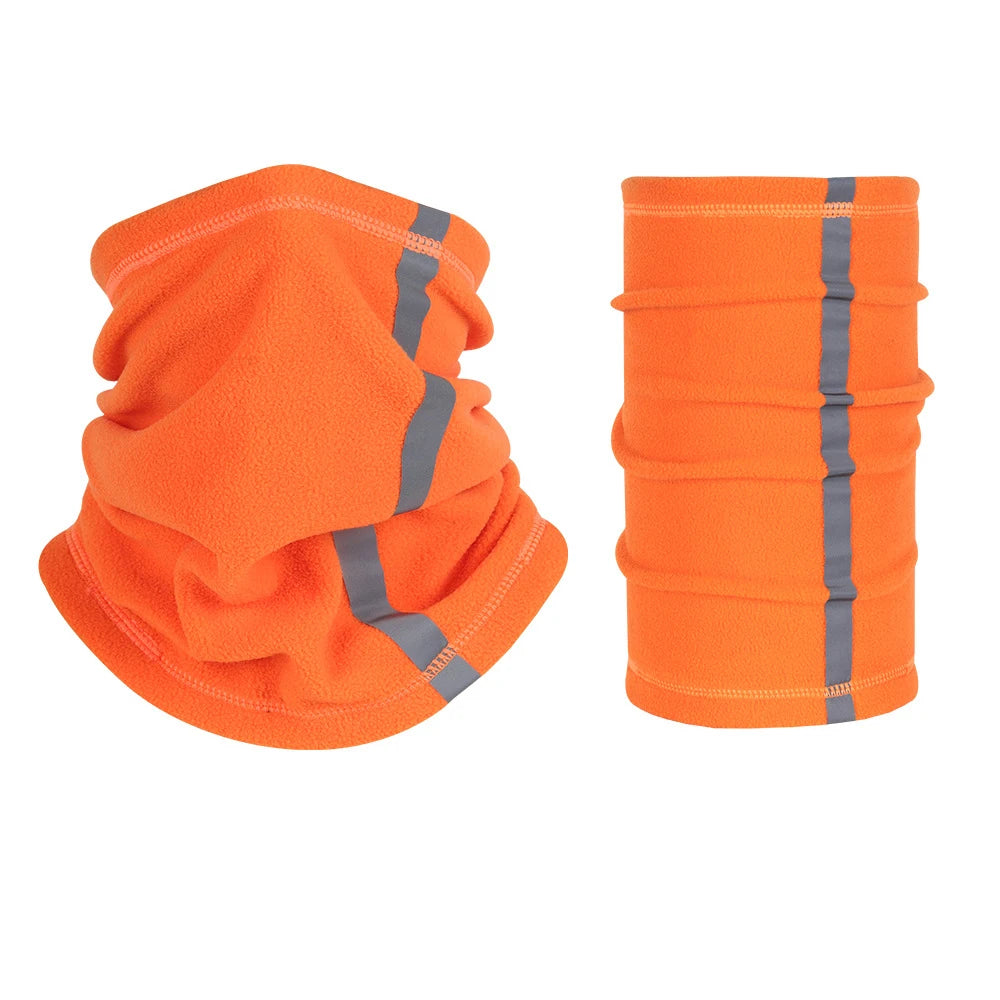 Running Reflective Accessories: Adjustable, Warm Polar Fleece Neck Gaiter For Autumn Winter / Rungear