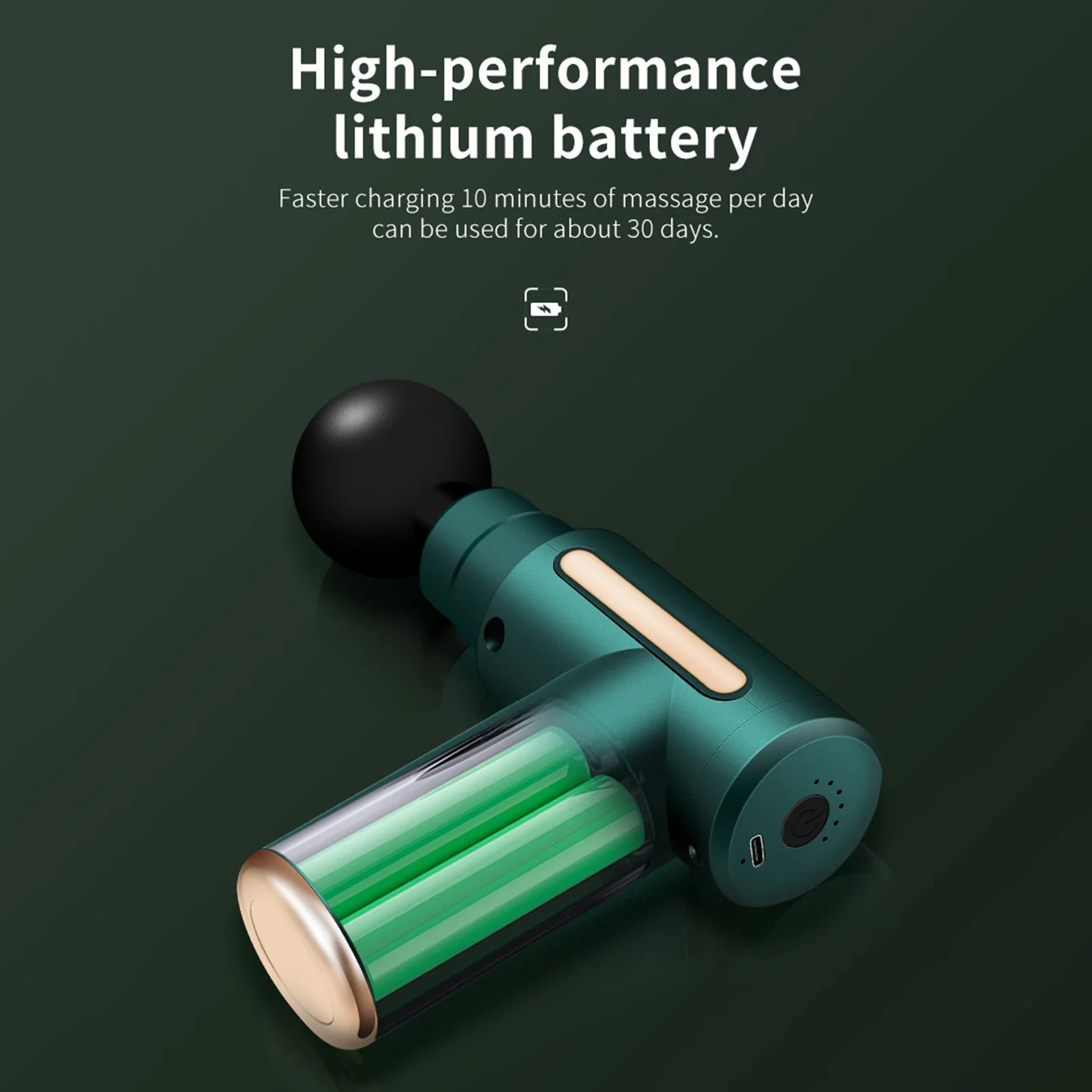 Mini Massage Gun — 4 Attachments for Muscle Recovery & Deep Tissue Pain Relief