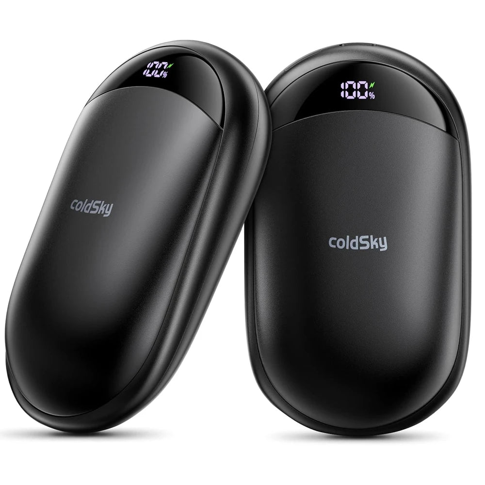 Portable 2-in-1 Rechargeable Magnetic Electric Hand Warmers with Digital Display