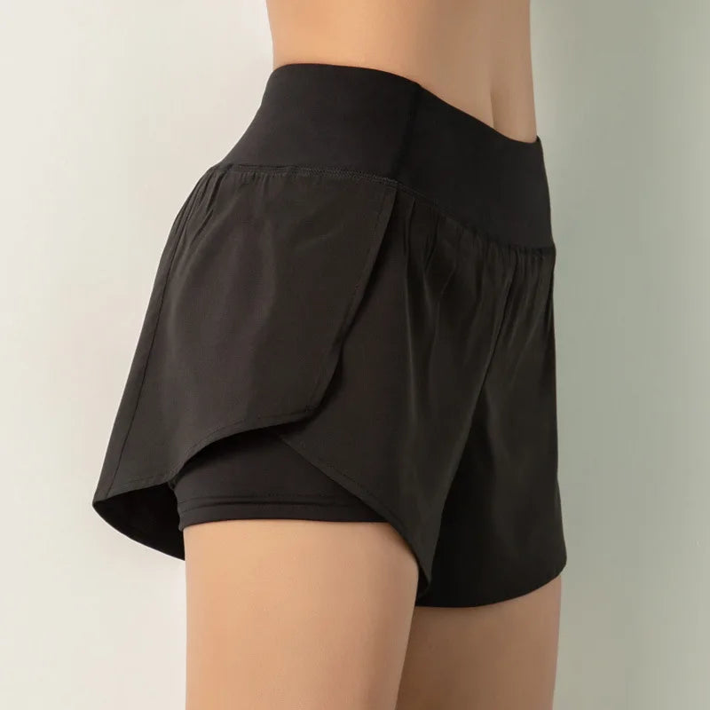 Women's Quick Dry Shorts: Summer, Double-Deck, Breathable Running Fitness Training Shorts / Rungear
