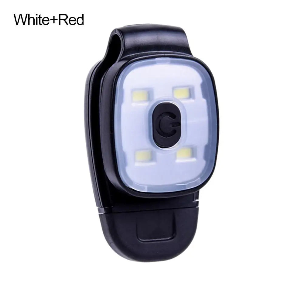 USB Rechargeable LED Clip Headlamp – Lightweight, Waterproof Night Running Safety Light | White & White/Red | RUNGEAR