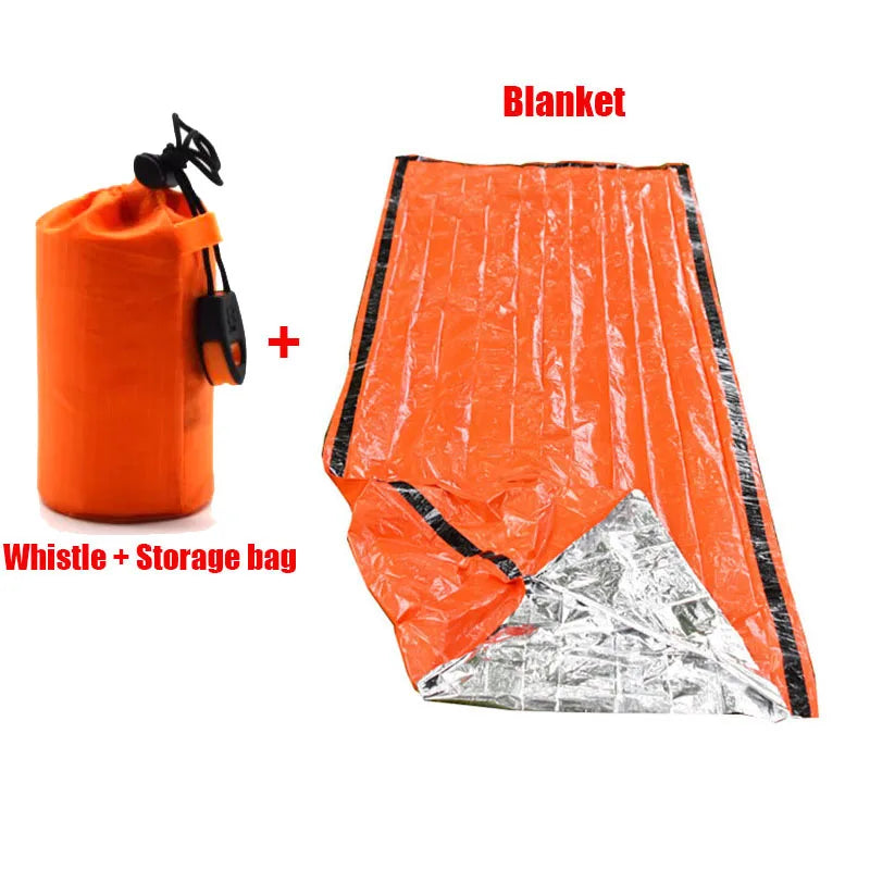 Emergency Survival Sleeping Bag | Waterproof Thermal Mylar Blanket for First Aid & Rescue