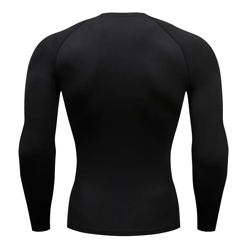 Men's Long Sleeved Compression Jogging Athletic Fitness Sports T-shirt