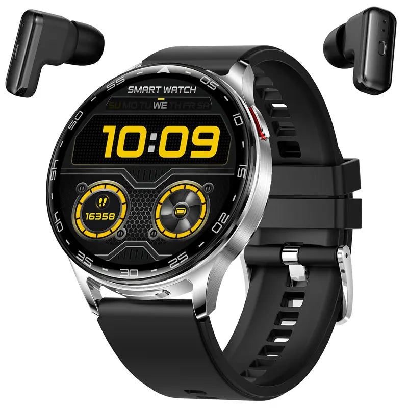 Running Tech Gear: New TWS 2-in-1 Bluetooth Smart Watch With Earphones HIFI 9D For Android iOS / Rungear