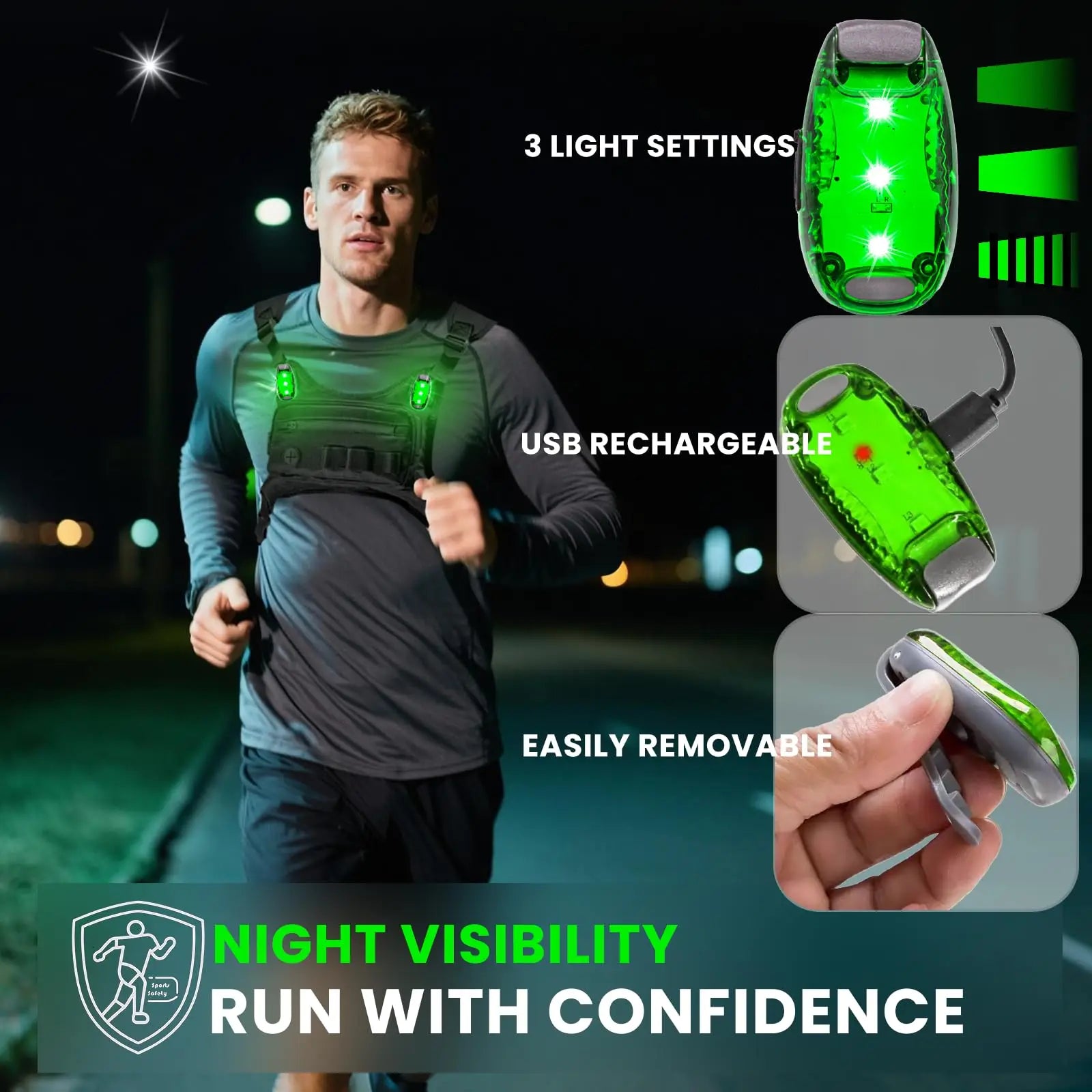 Running Safety Accessories: Reflective, Quick-Dry, Waterproof, Win Chest Pack Phone Holder With Extra Storage LED Light Chest Vest For Cycling Motorcycle Workouts Fitness Enthusiasts Must