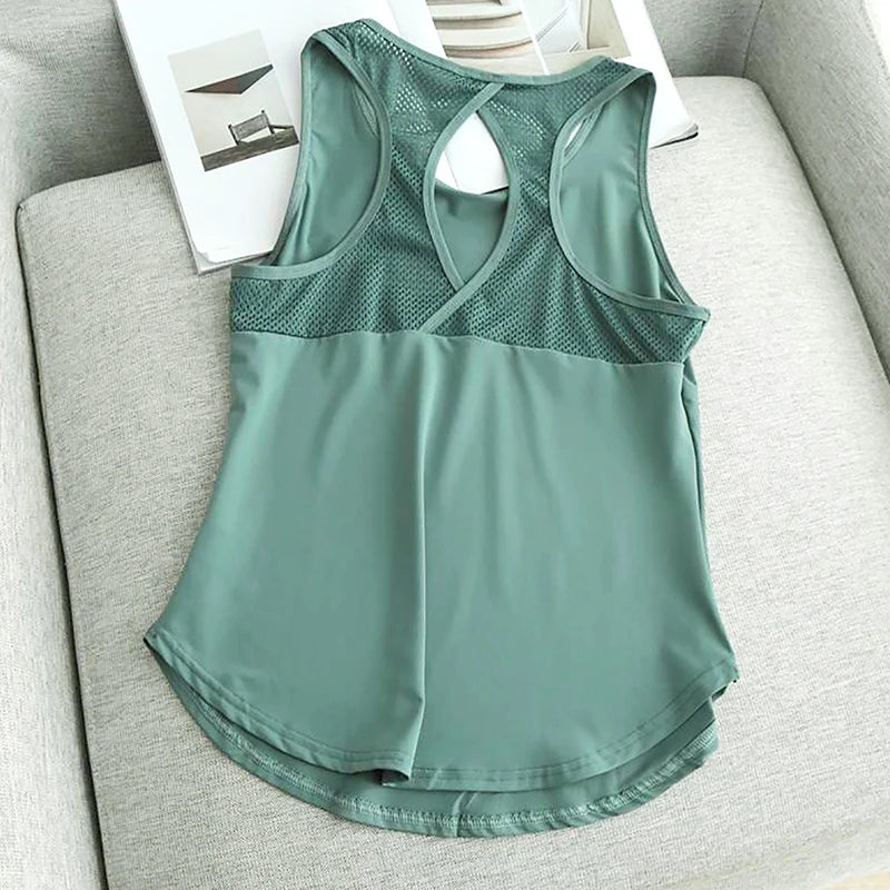 Women's Moisture-Wicking Running Shirts: Loose Sleeveless Quick-Dry Tank Tops / Rungear