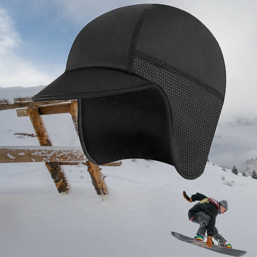 Windproof Cycling Cap with Breathable Earmuffs | Unisex Helmet Liner for Running, Cycling & Skiing