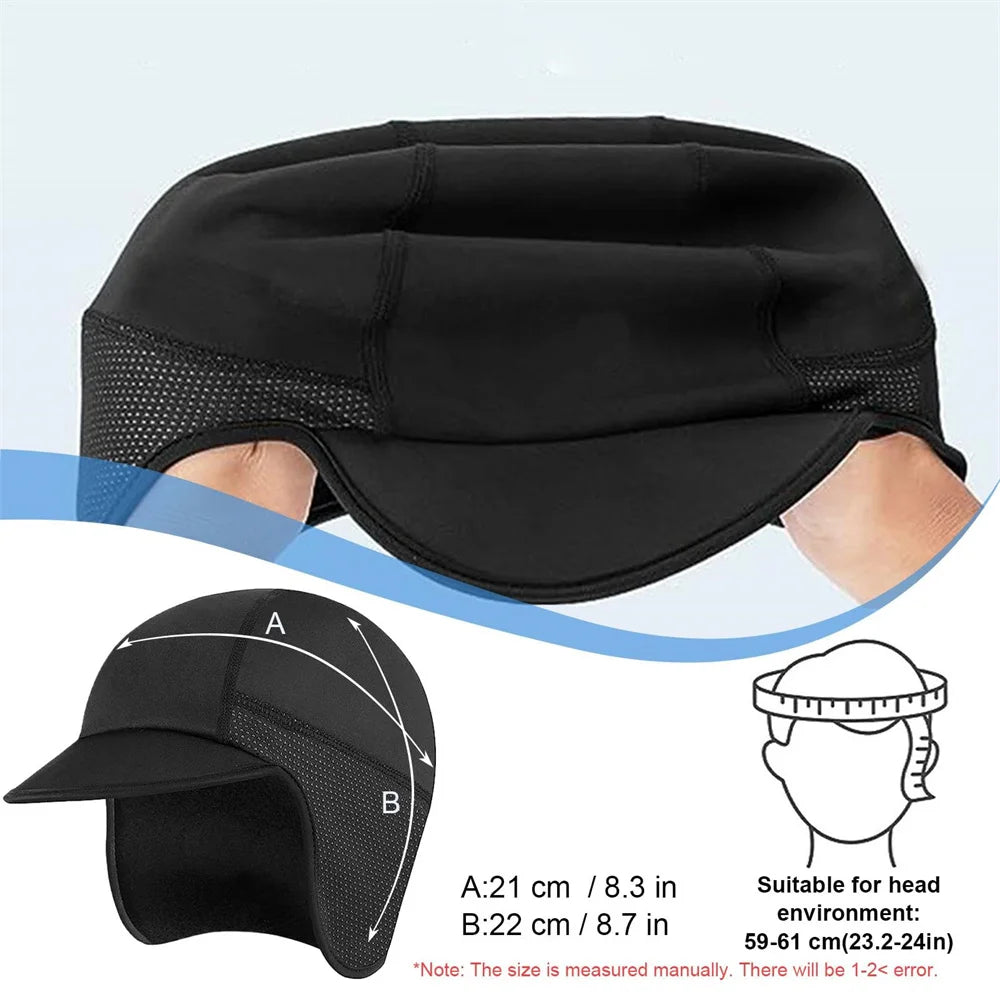 Windproof Cycling Cap with Breathable Earmuffs | Unisex Helmet Liner for Running, Cycling & Skiing