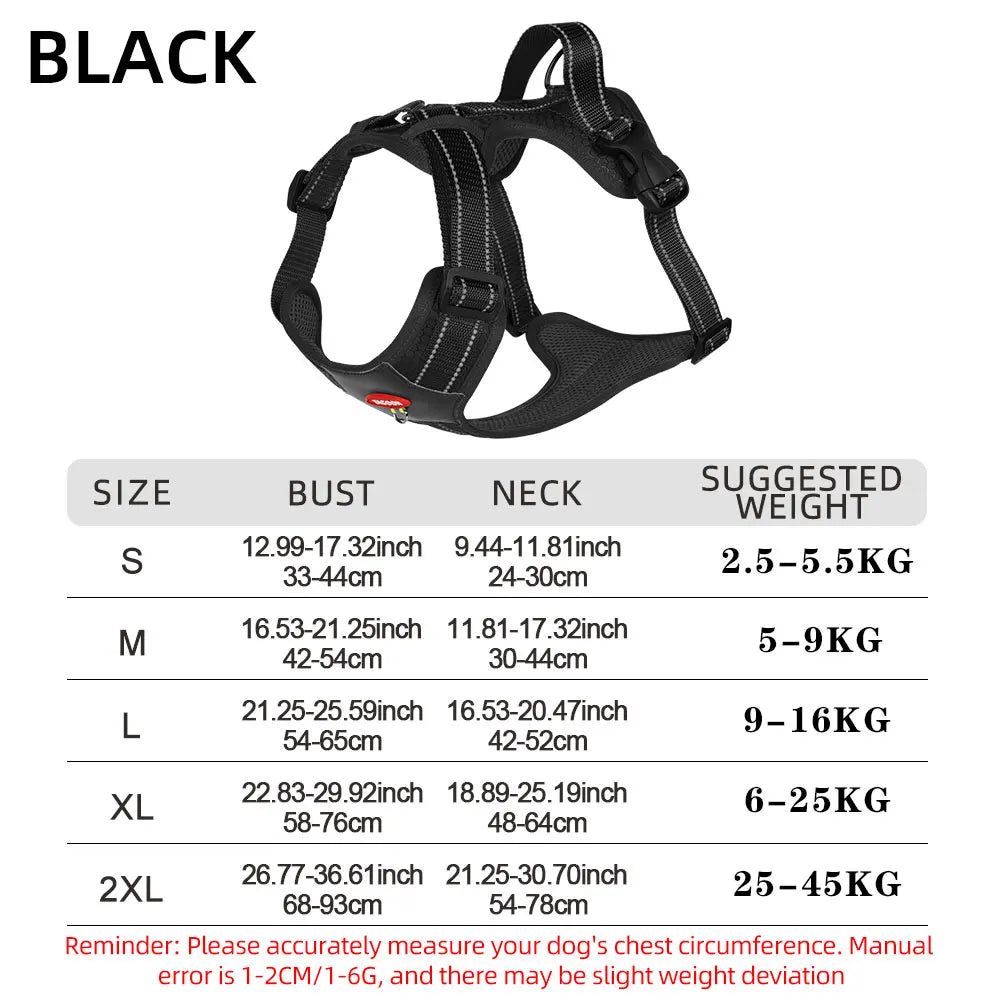 Reflective Anti-Escape Dog Harness | Nylon Halter for Small & Medium Dogs | XS–XL