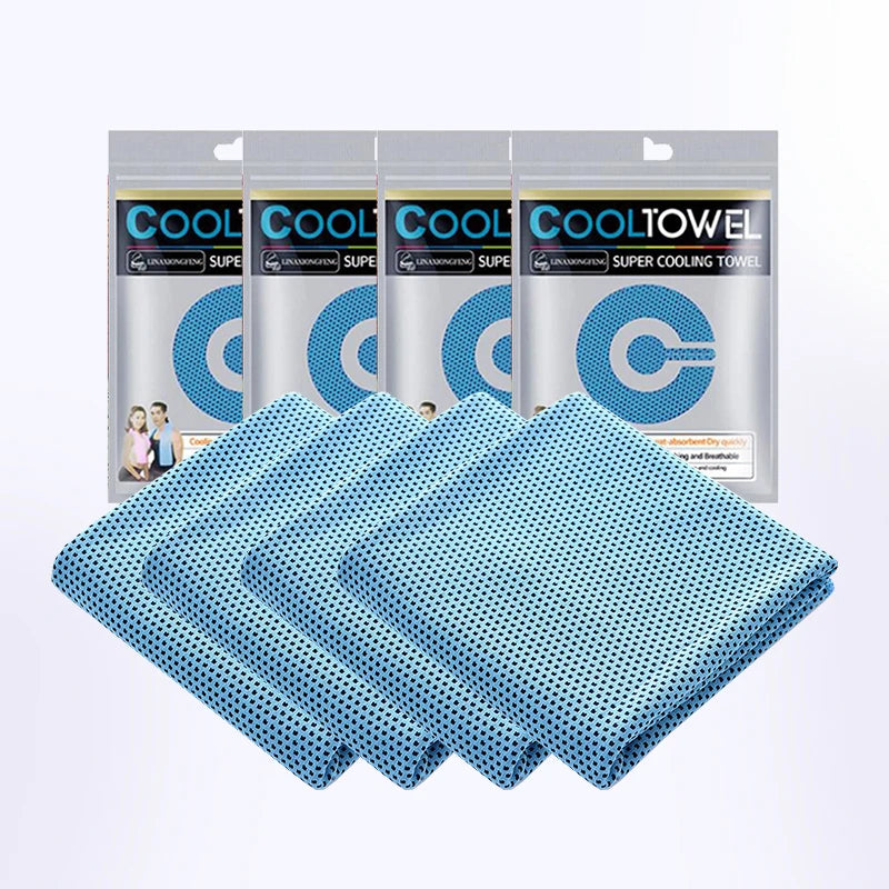 Cooling Towels 4-Pack | Microfibre, Soft & Breathable | 90×30cm | RUNGEAR