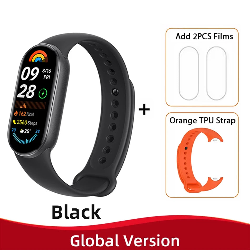 Global Version Xiaomi Smart Band 9 – 1.62" AMOLED, 21-Day Battery, Heart Rate & SpO₂ Tracker