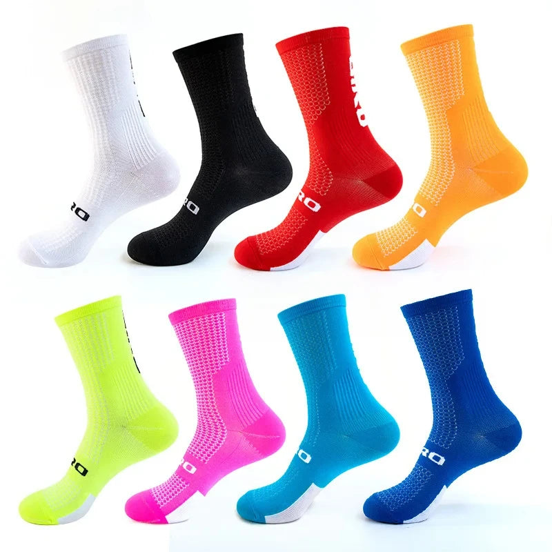 Compression Sock Apparel: 1 PR Men's Knee-High Sports Compression Socks Cycling, Hiking, Running, All Sports / Rungear