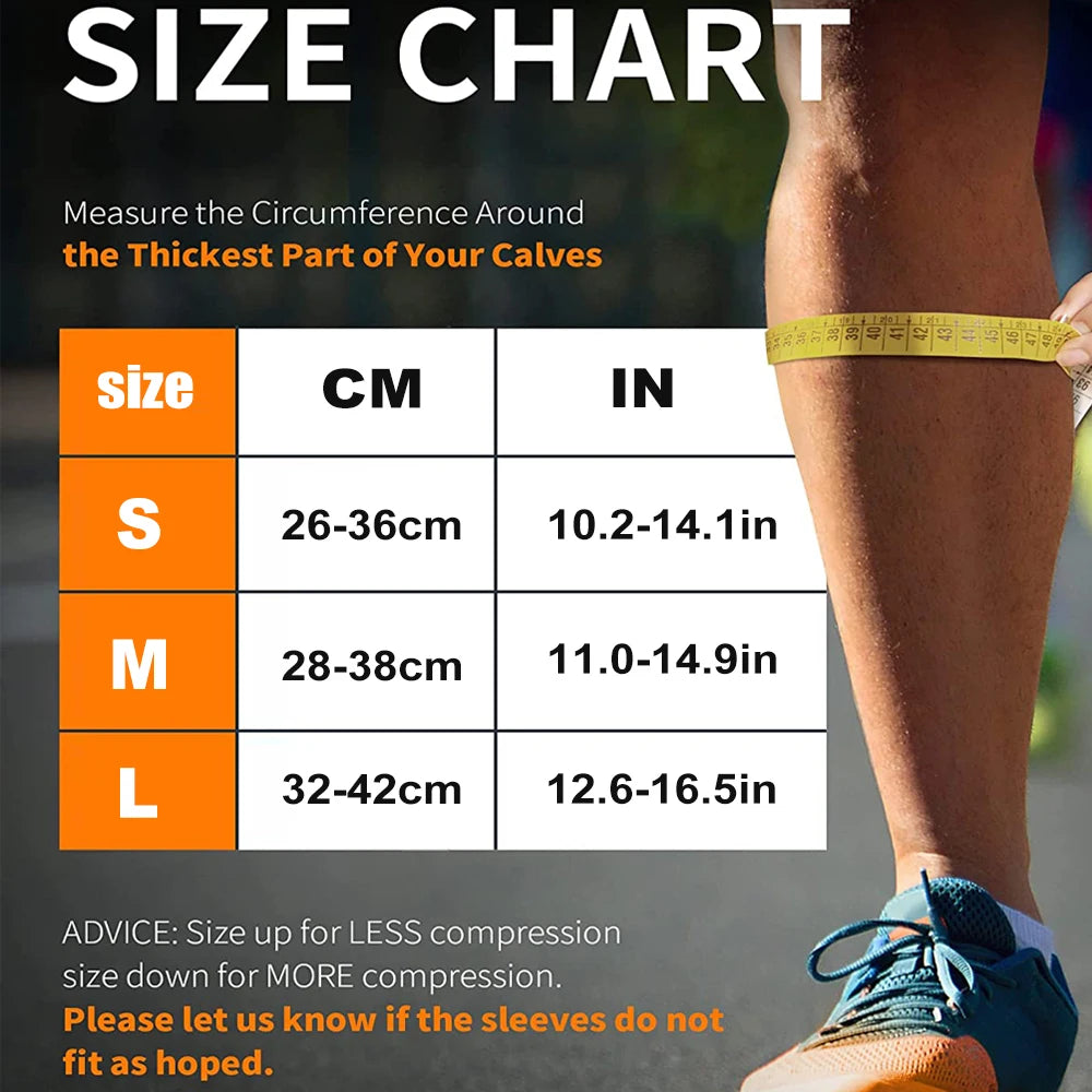 Calf Compression Sleeves for Men & Women Footless Shin Support for Running, Cycling, and Pain Relief