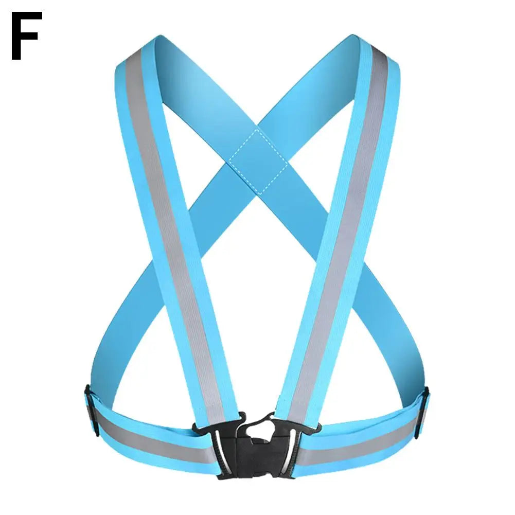 Reflective Safety Vest Harness – Adjustable, Elastic, High-Visibility | Night Running, Cycling & Outdoor | Adults & Children | 5 Colours