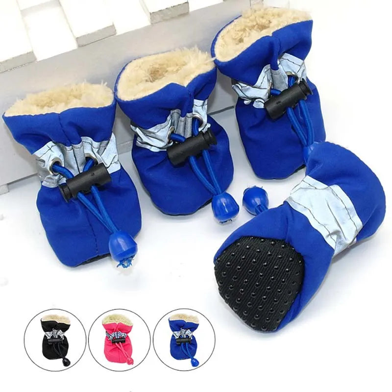 Dog Booties – Waterproof Rubber Anti-Slip Rain & Snow Shoes for Small Dogs & Puppies | Winter Paw Protection | 5 Colours