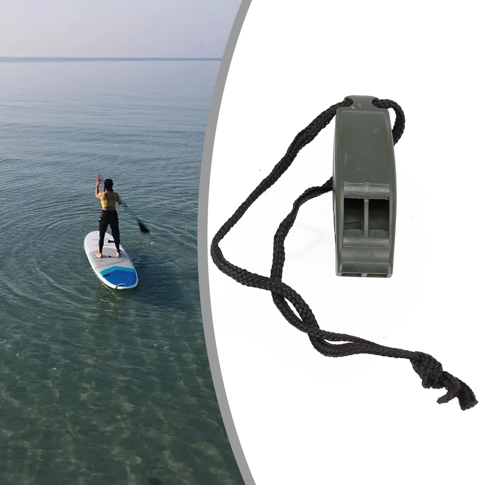 Dual-Frequency Safety Whistle – Pealess, Loud, Waterproof-Ready | Scuba Diving, Kayaking & Emergency Safety | Orange & Black