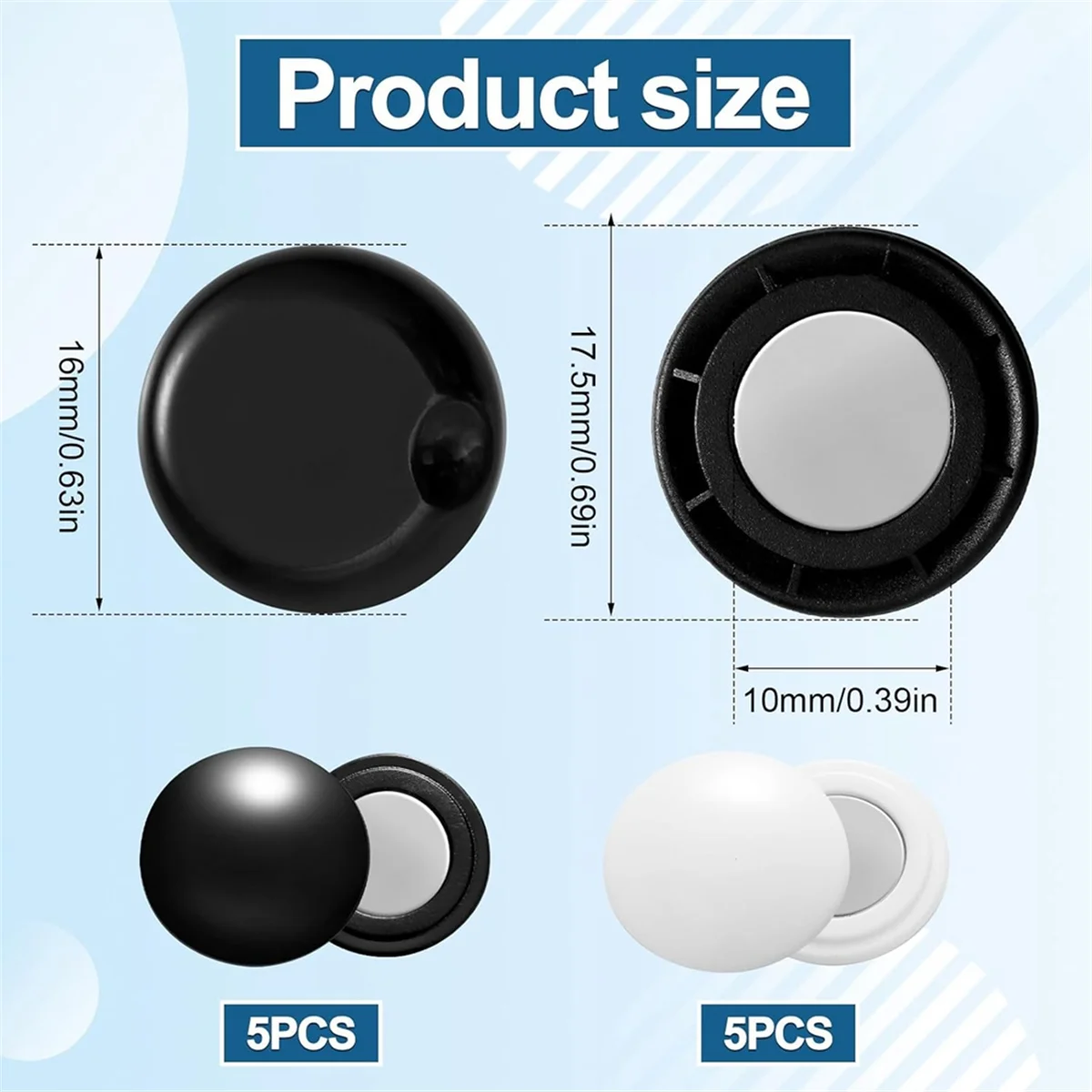 10 Pc Magnetic Race Number Bib With Buckles And Fixing Clips