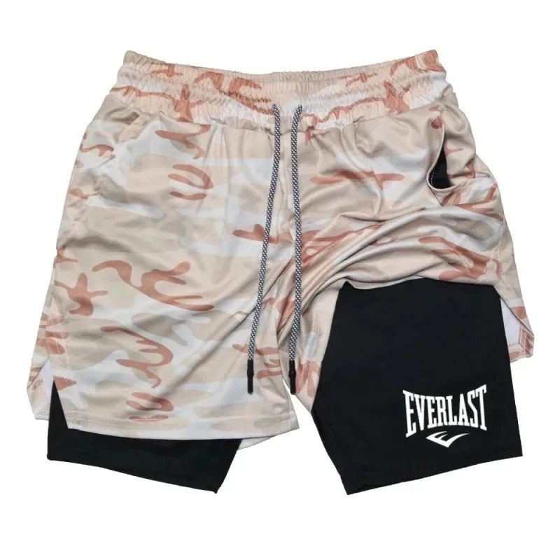 Men's 2-in-1 Compression Training Shorts | Moisture-Wicking Quick-Dry