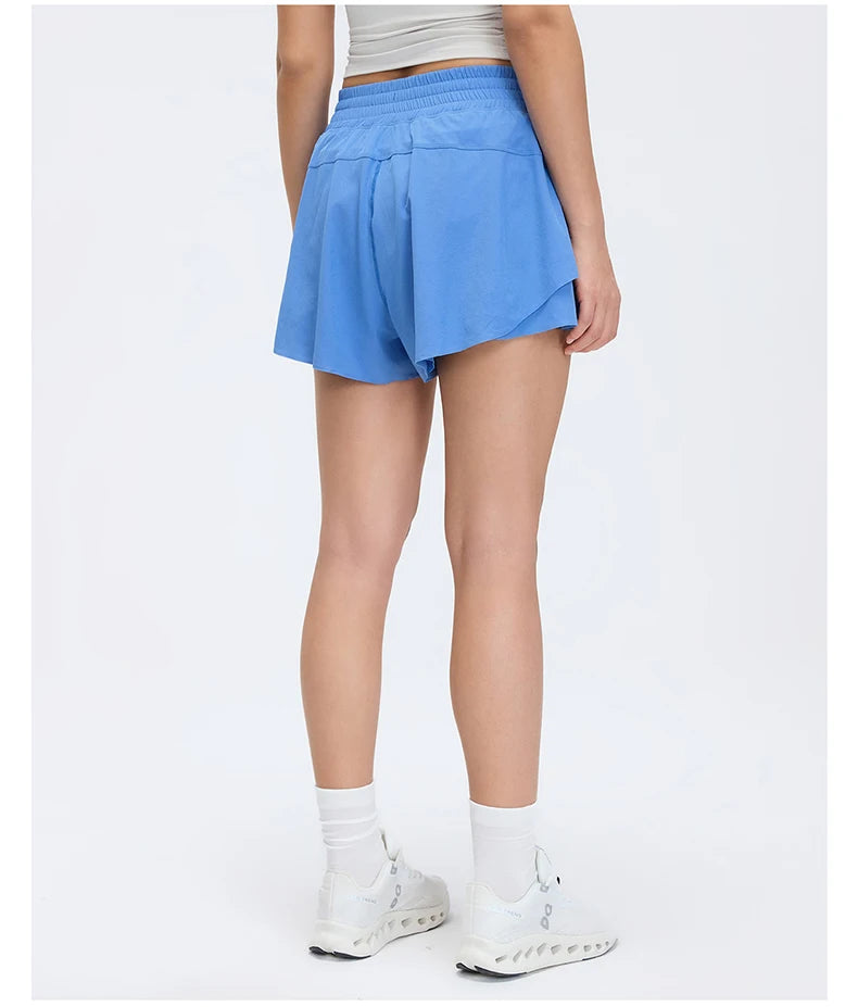 Women's 2-in-1 High-Waist Quick-Dry Running Shorts