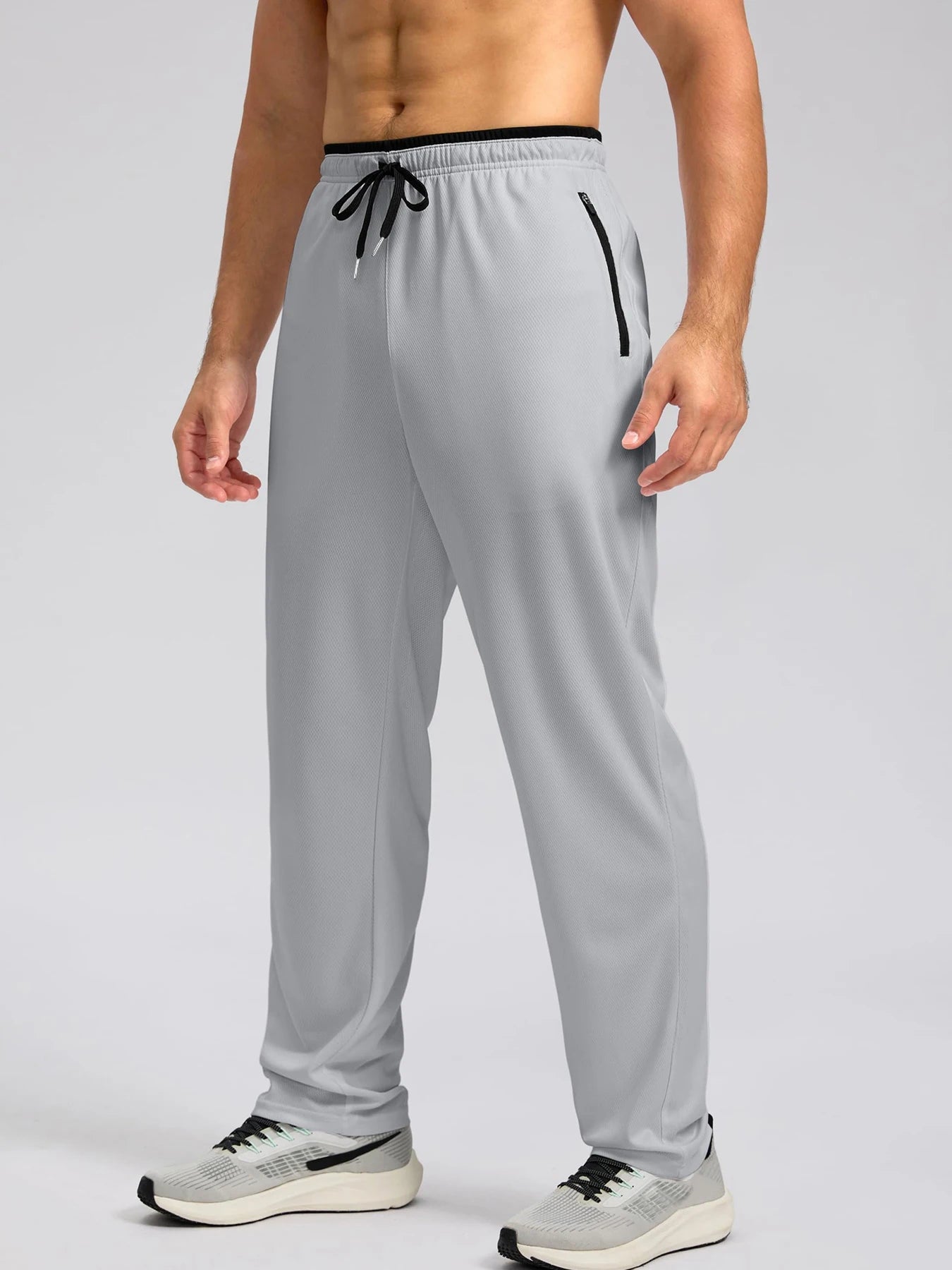 Men's Quick Dry Apparel: Breathable, Lightweight Activewear Pants with Elastic Waist And Zipper Pockets / Rungear