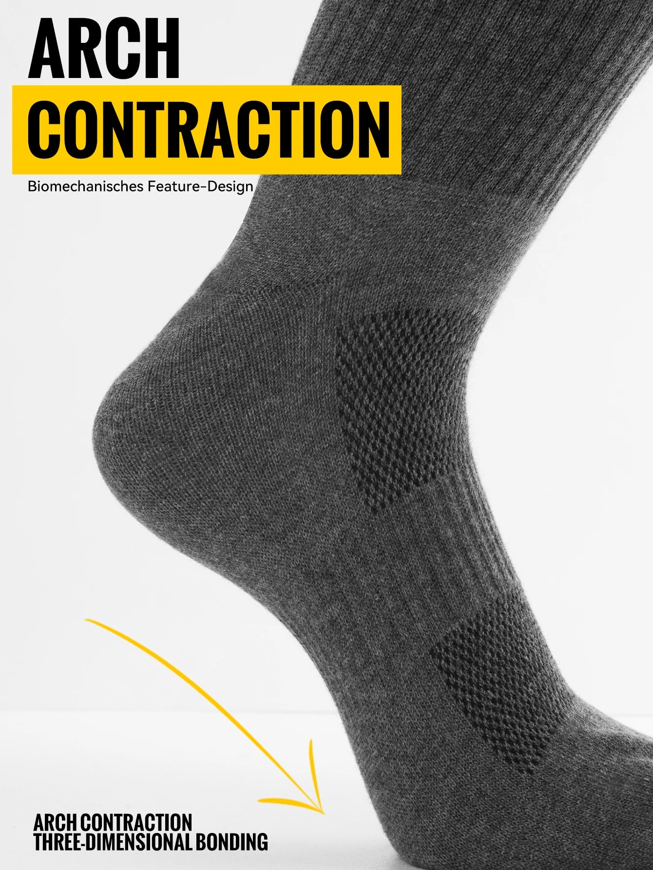 Five Finger Toe Socks | Arch Support Running Socks with Moisture-Wicking Cotton | 1, 2 or 3 Pairs