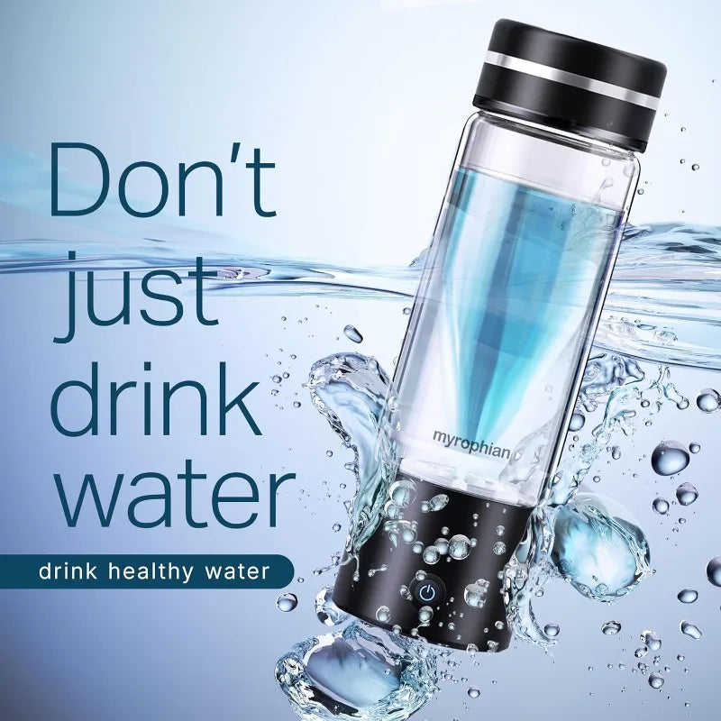 Running Hydration Accessories: Hydrogen Water Bottle, SPE Technology Electrolysis Hydrogen Generator Portable Health Cup Hydrogen-Rich Wellness / Rungear