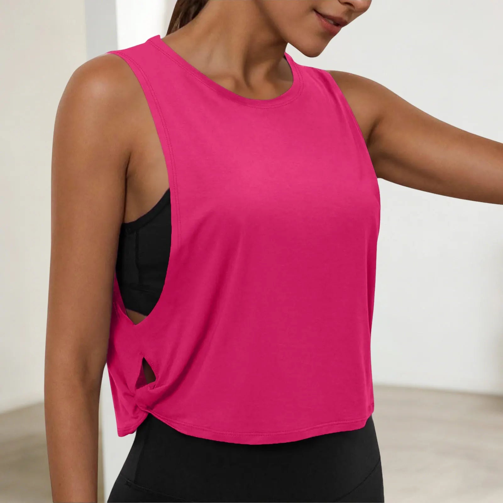 Women's Running Apparel: Lightweight, Sleeveless Casual Loose Fit, Cropped Sports Tank Top / Rungear