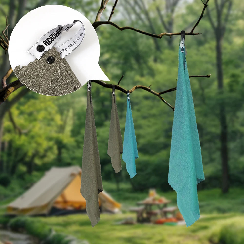 Quick Drying Accessories: Absorbent, Breathable, Portable Bath Towel for Travel, Hiking, Running Gym, All Sports / Rungear