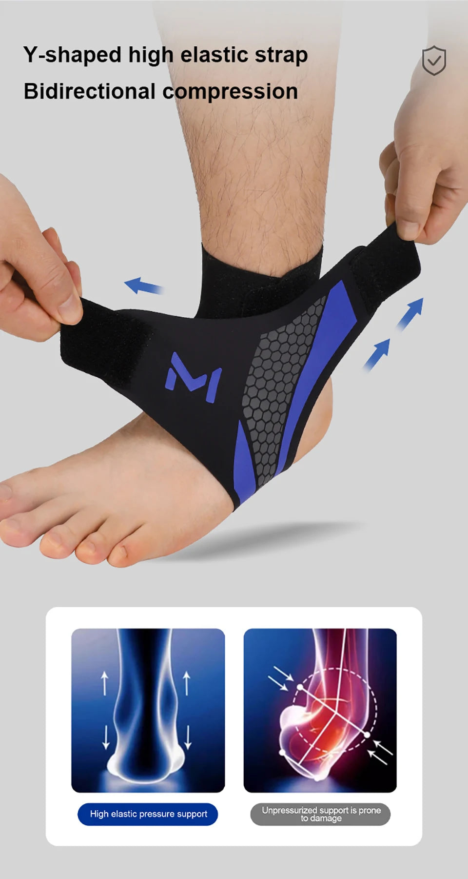 Sports Ankle Support Brace | Anti-Sprain Protection for Running & Basketball | Unisex