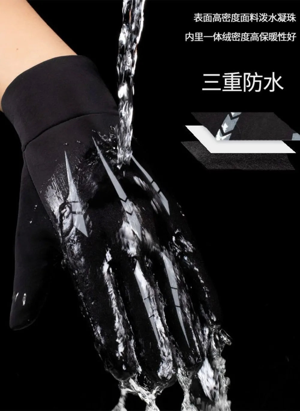 Winter Running Gear: Unisex Gloves, Copper Fibre, Spandex Touch Screen Tipped Gloves / Rungear
