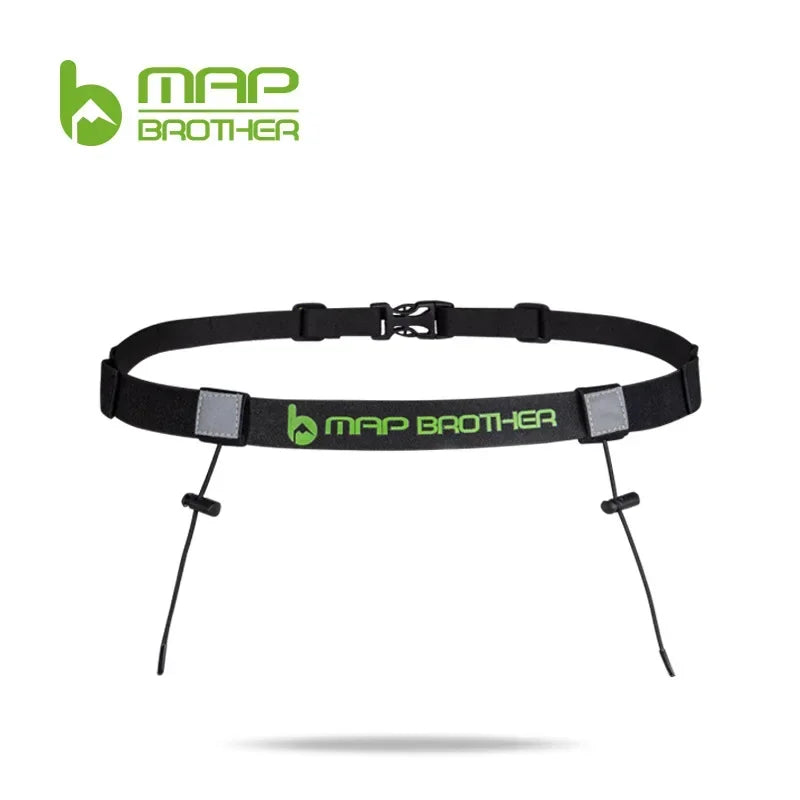 Running Race Number Bib Belt | 6-Loop Reflective Waist Pack for Triathlon & Marathon