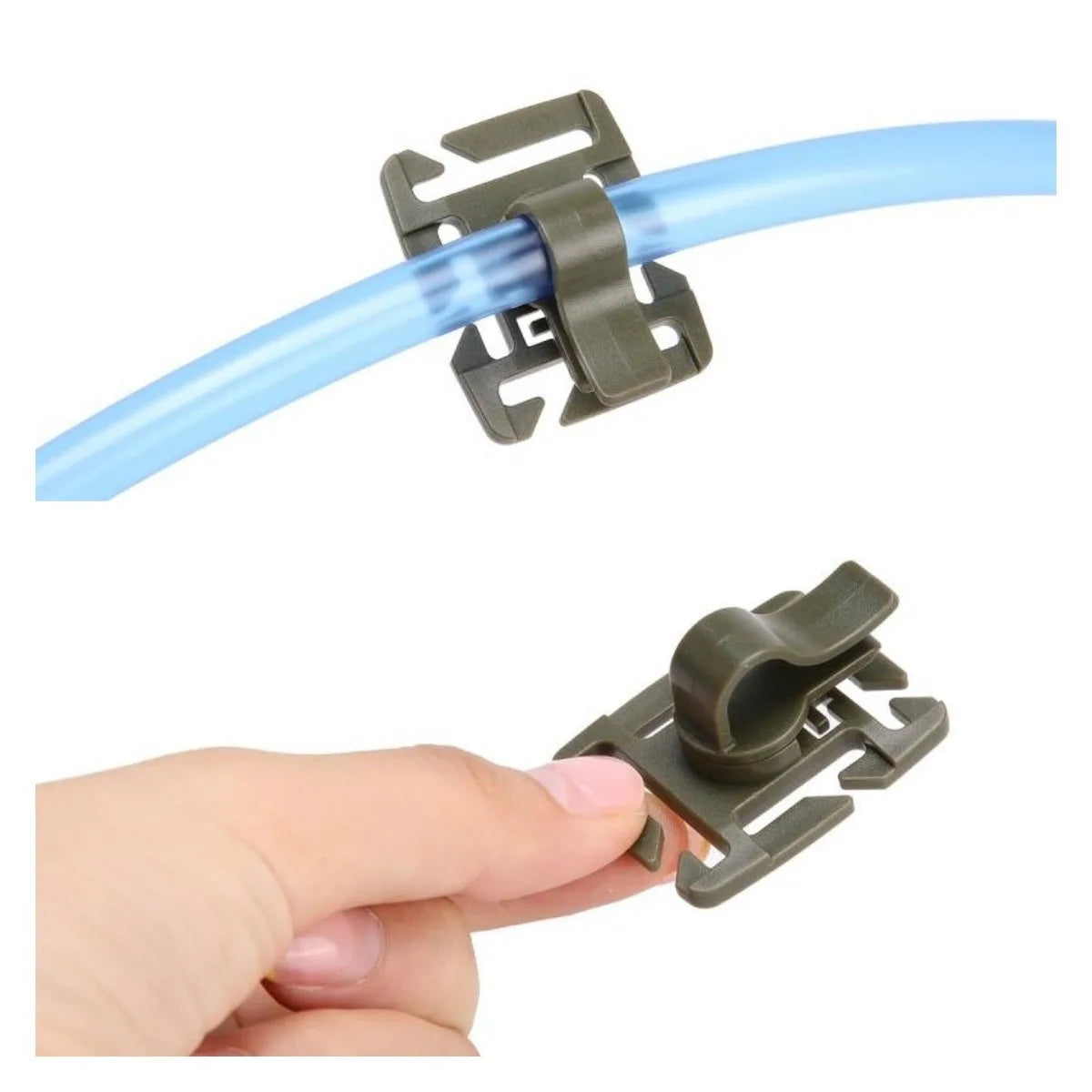 Hydration Pack Drink Tube Clips – 6-Pack Hose Holder for Running & Hiking Backpacks