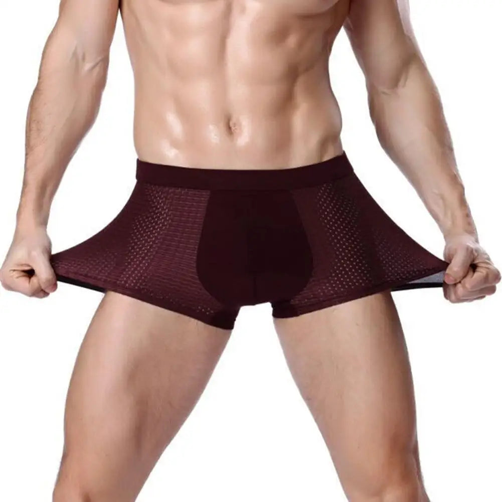 Men's Bamboo Boxer Shorts – 4-Pack, Breathable, Slim Fit | Everyday Comfort Underwear | XXL