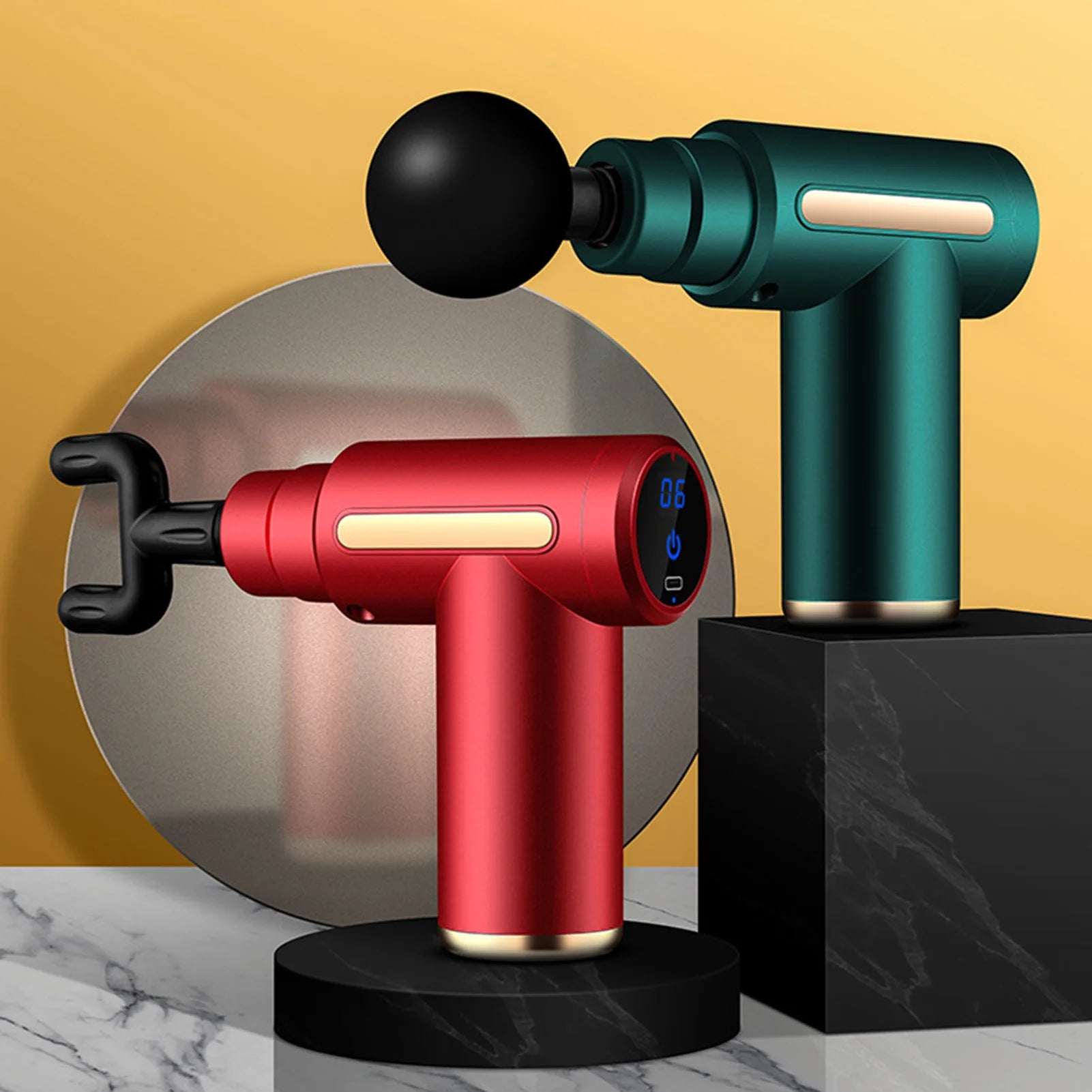 Mini Massage Gun — 4 Attachments for Muscle Recovery & Deep Tissue Pain Relief