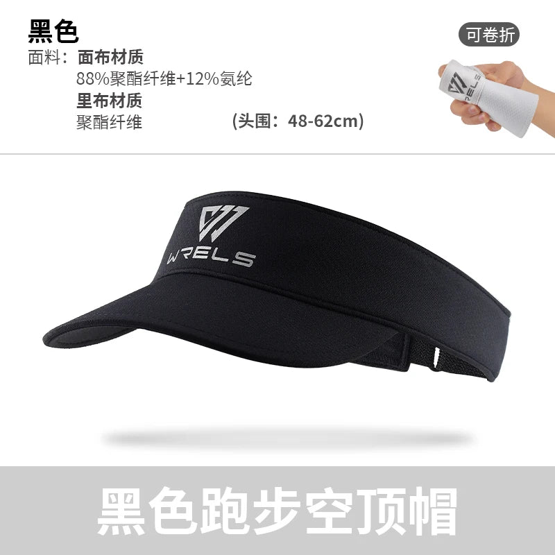 WRLES Cooling Stretchy Visor Hat – UV Protection, Open-Top Sports Sun Visor | Running, Tennis & Golf | Unisex
